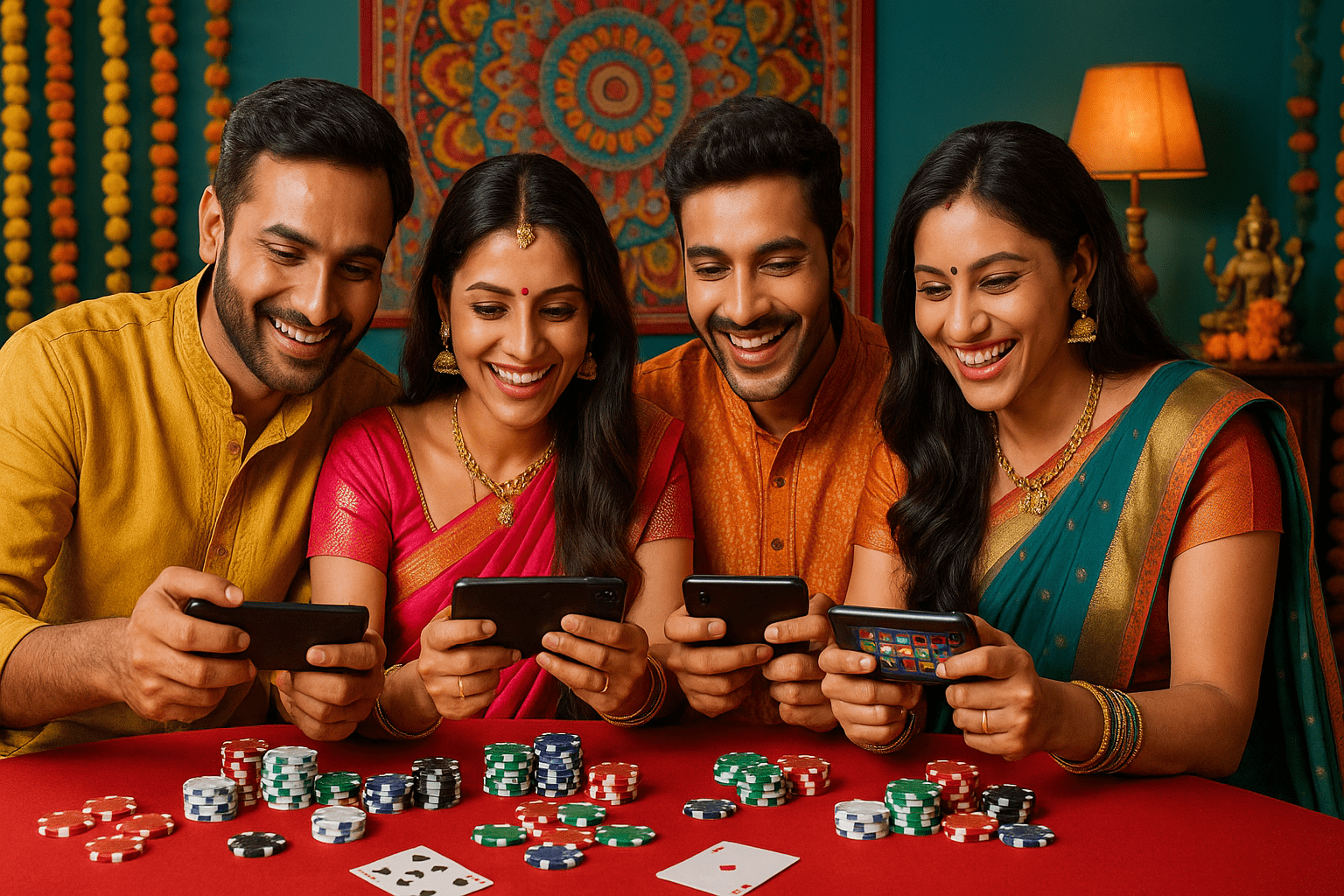 Indian players enjoying mobile gaming